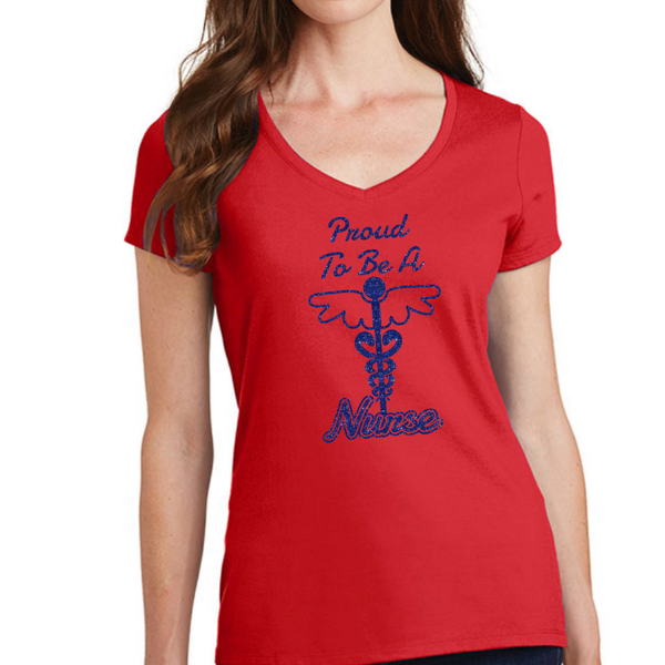 Proud to be a Nurse Women's Ideal V-Neck Tee