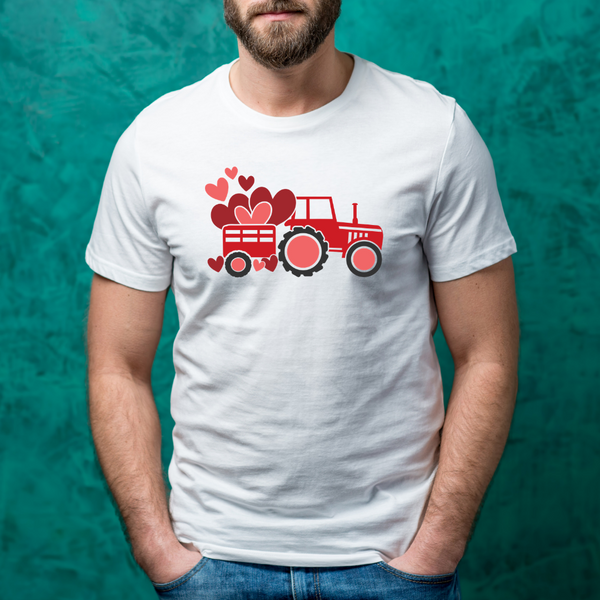 Holiday Tractor Valentine's Day Unisex T-Shirt