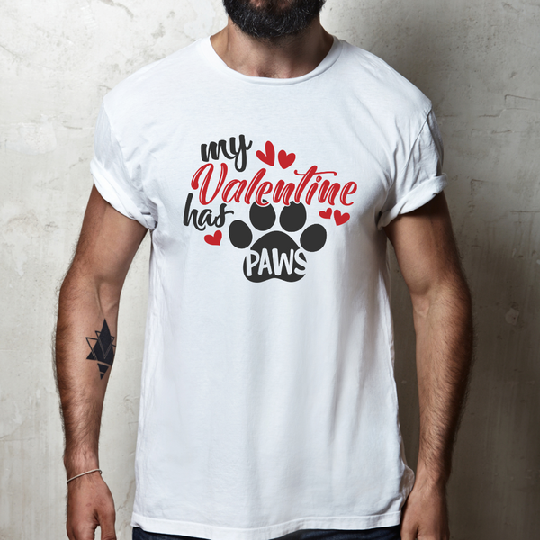 My Valentine Has Paws Valentine's Day Unisex T-Shirt
