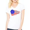 4th of July Sunflower Flag Independence Day themed Women's Ideal V-Neck Tee
