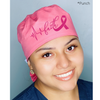 Faith Breast Cancer Awareness Ribbon Themed Solid Color Ponytail