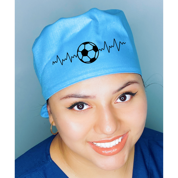 Soccer Love Themed Solid Color Ponytail