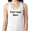 YOUR Logo Printed Full Chest Front On A Women's Ideal Racerback Tank Top