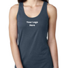 YOUR Logo Printed or Embroidered Middle Chest Small Front On A Women's Ideal Racerback Tank Top