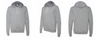 YOUR Logo Printed or Embroidered Left or Right Chest Small Front On A Unisex Fleece Pullover Hoodie